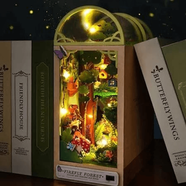 Creative DIY Bookend - Firefly Forest