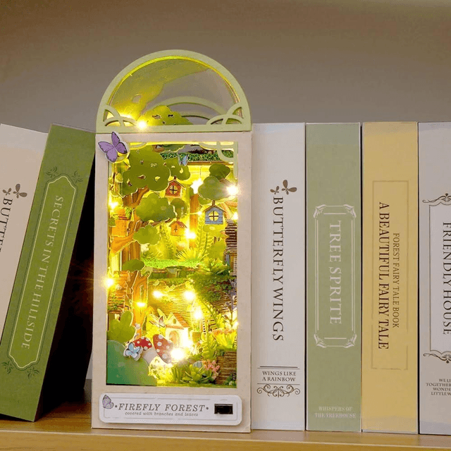 Creative DIY Bookend - Firefly Forest