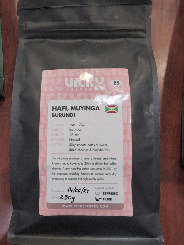 Hafi Muyinga Burundi Beans - Vicky Coffee 